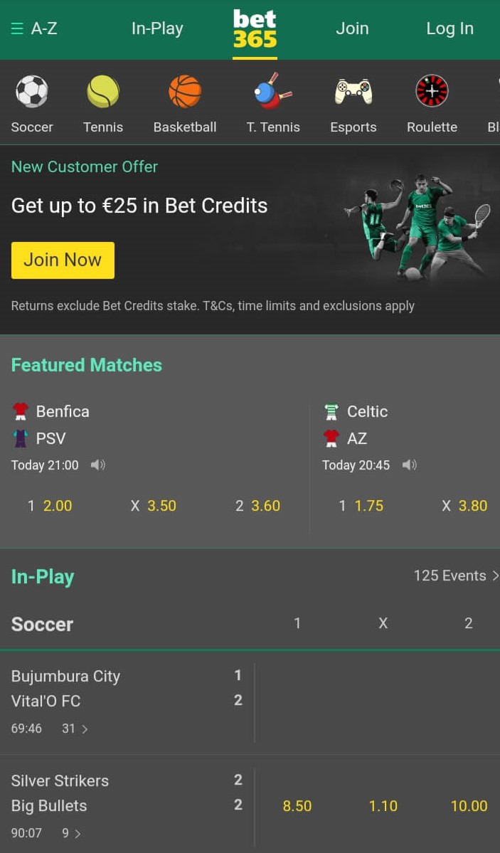 Bet365 mobile app